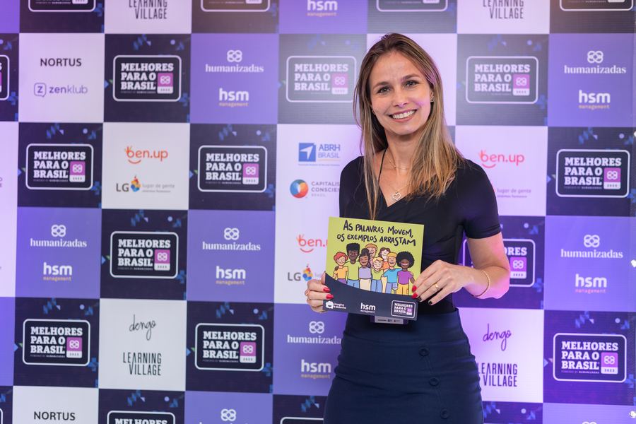 Representante da Ben Fatto no evento Melhores Para o Brasil, powered by Humanizadas, 2023